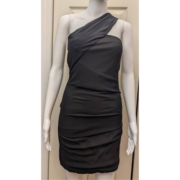 Rag & Bone Dress Size 2 Silk One Shoulder Wedding Guest Formal Date Night LBD - Picture 2 of 10